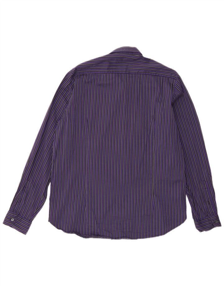 Ted Baker Chemise Homme Taille 6 2XL Violet Rayé Coton