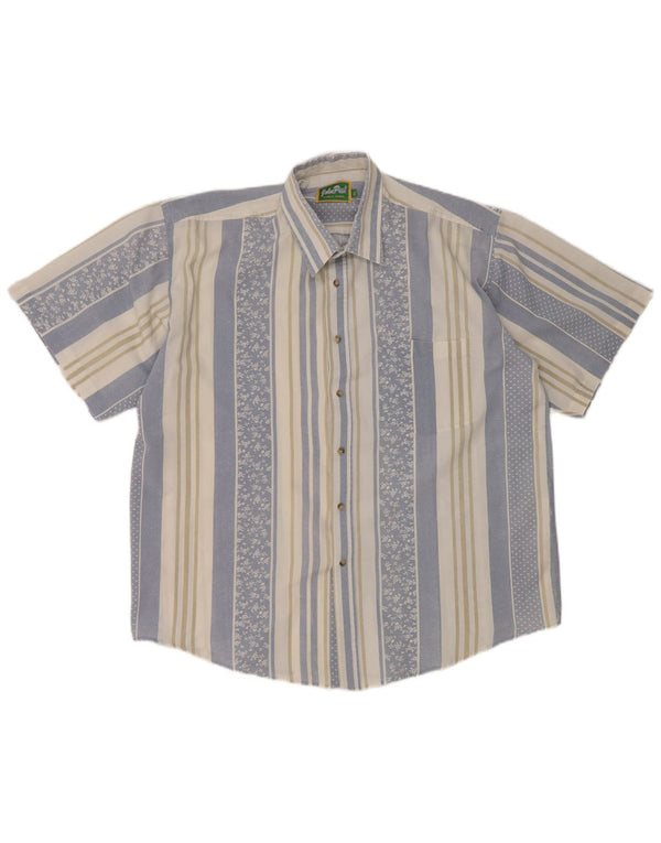Camicia a maniche corte da uomo John Peel XL a righe blu