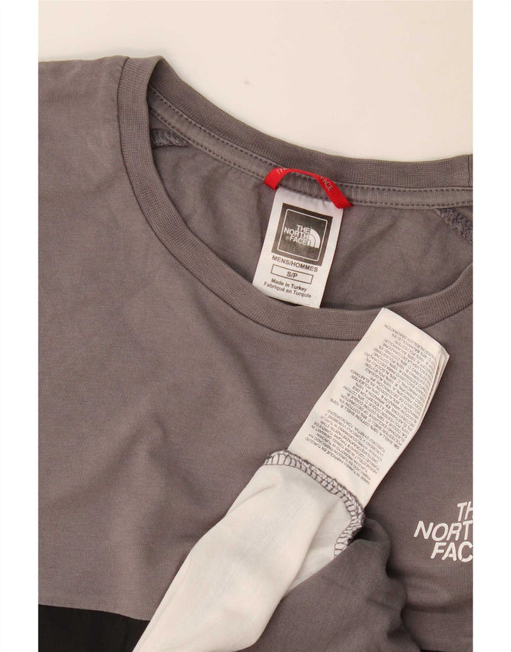 The North Face Mens Regular Graphic T-Shirt Top Small Grey Colourblock
