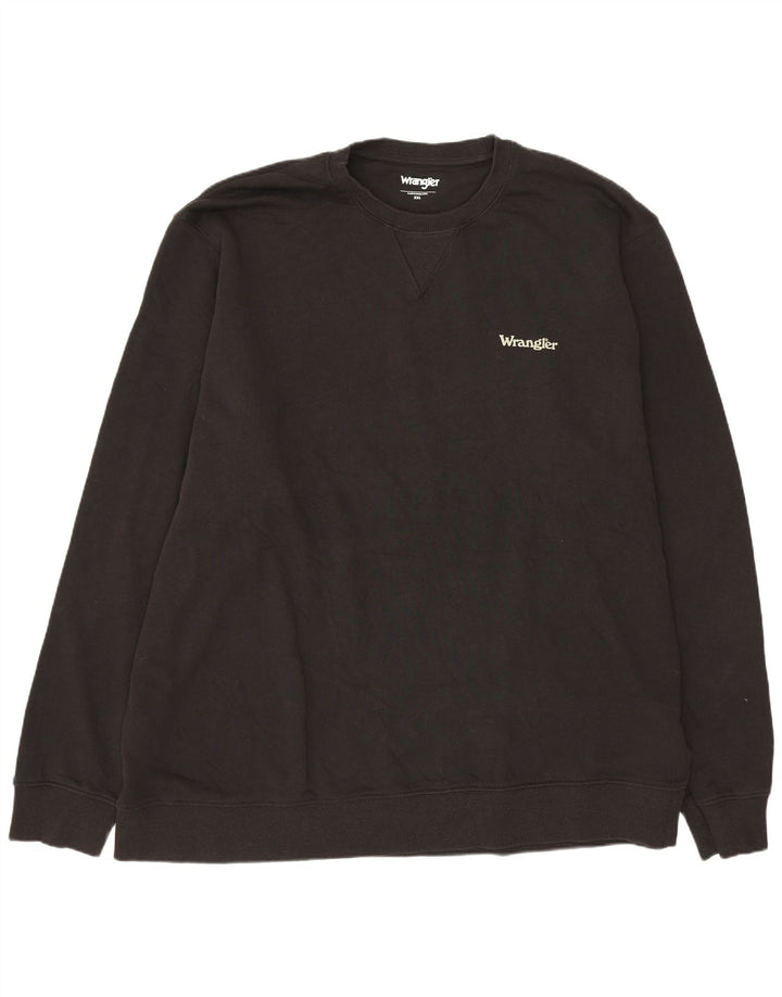 Felpa da uomo Wrangler maglione 2XL cotone nero