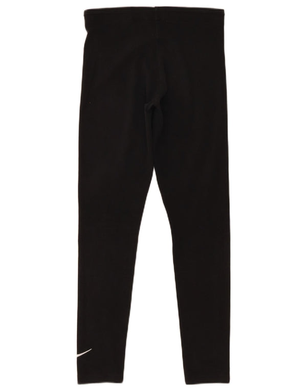 Nike Girls Leggings 13-14 Years XL Black Cotton