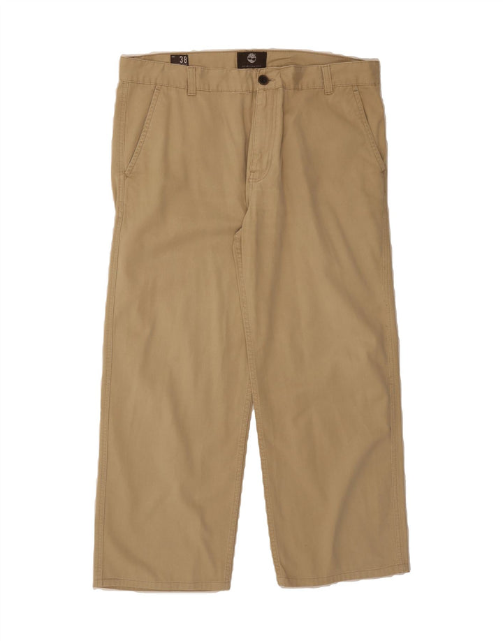 TIMBERLAND Mens Straight Chino Trousers W38 L28 Beige Cotton Vintage Timberland and Second-Hand Timberland from Messina Hembry 