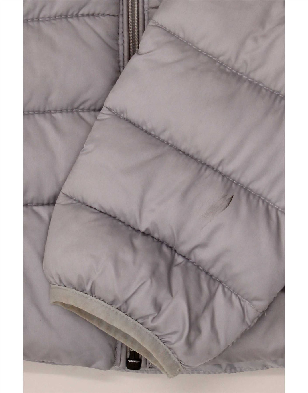 Napapijri Womens Geographic Hooded Padded Jacket UK 14 Medium Grey