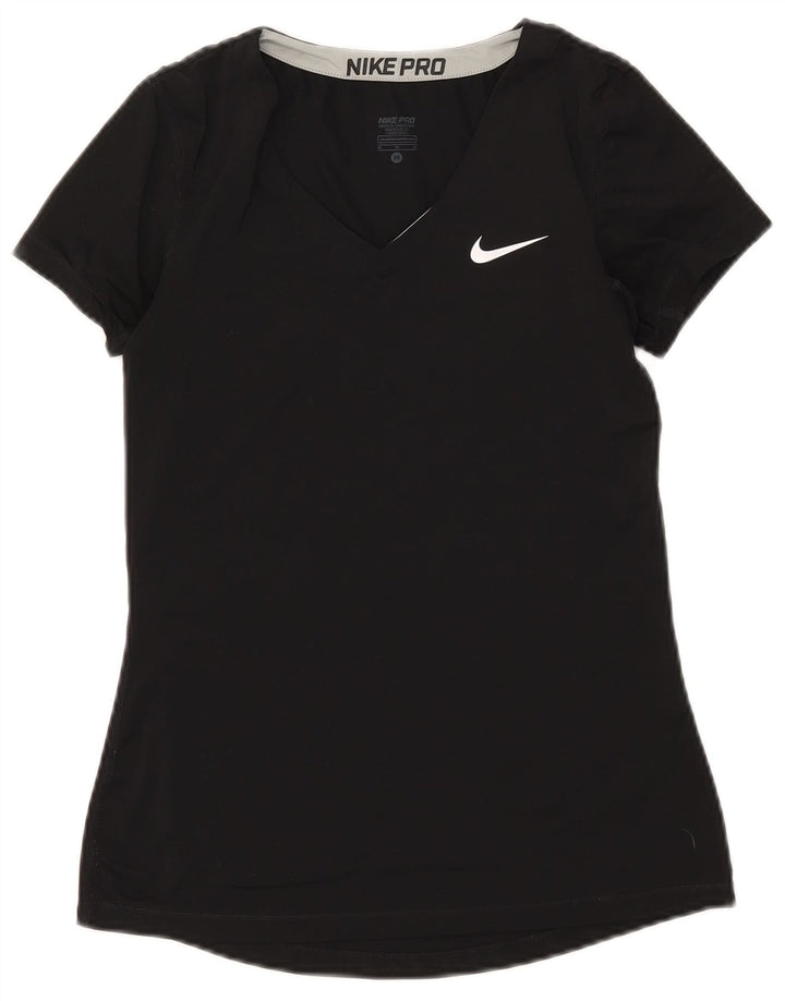 Damska koszulka Nike Dri Fit Top UK 12, średni czarny poliester