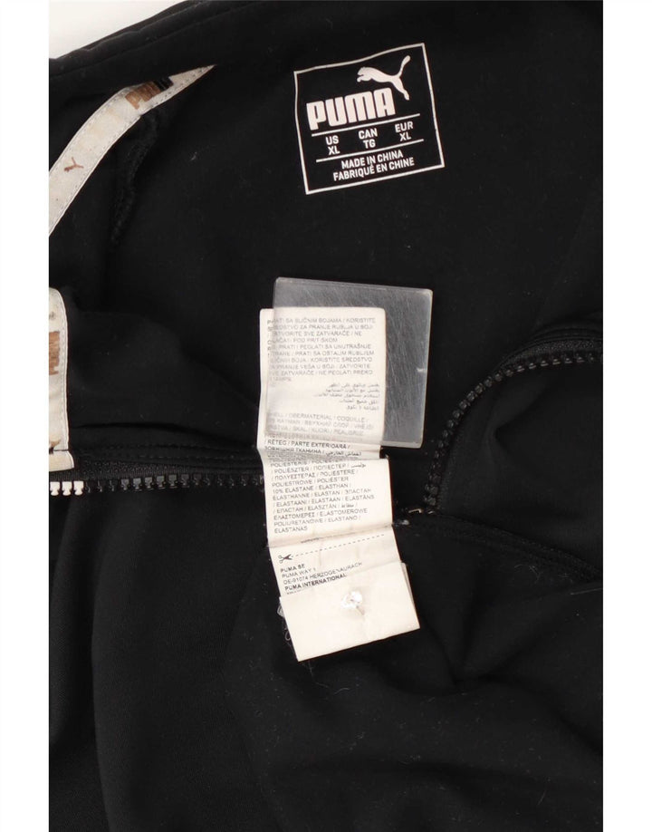 Puma Haut de survêtement zippé à col zippé pour homme XL Noir Polyester