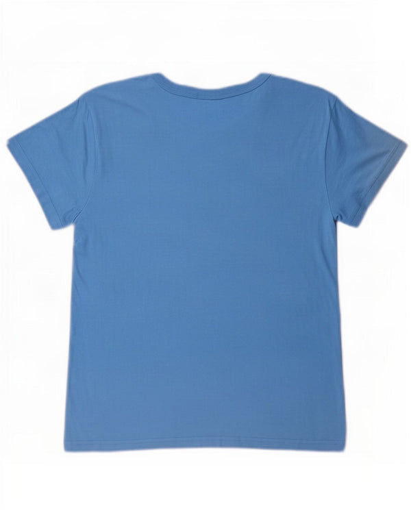 Champion Womens Graphic T-Shirt Top UK 10 Small Blau Baumwolle