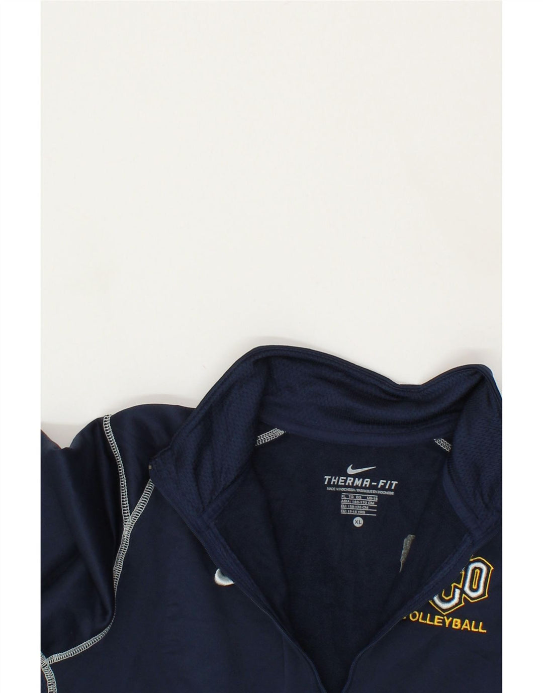 NIKE Boys Graphic Pullover Tracksuit Top 13-14 Years XL Navy Blue Vintage Nike and Second-Hand Nike from Messina Hembry 