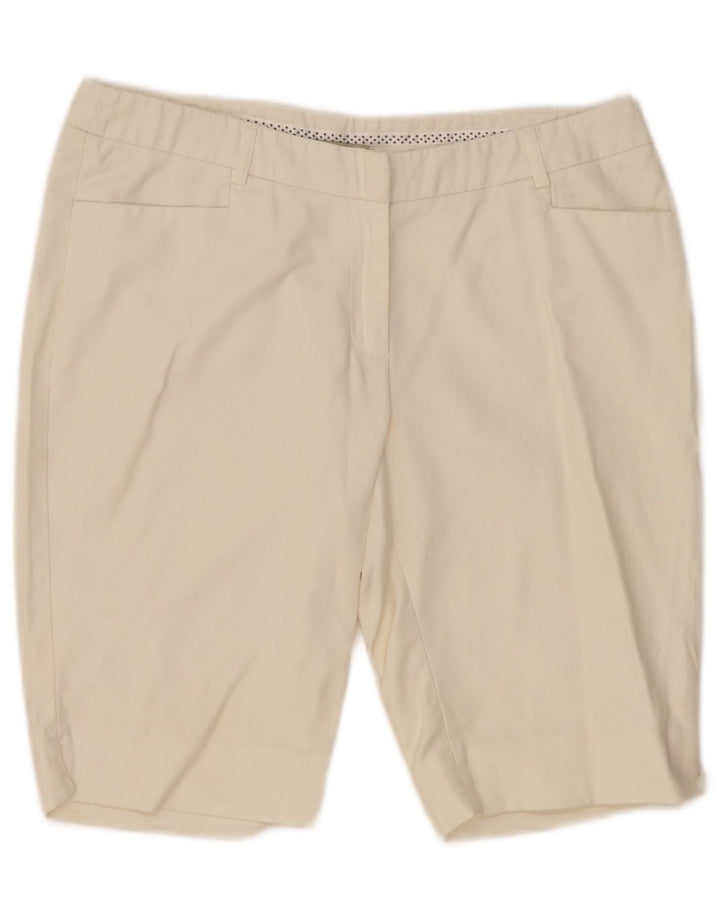 Laura Ashley Womens Bermuda Shorts US 10 Large W32 White Cotton
