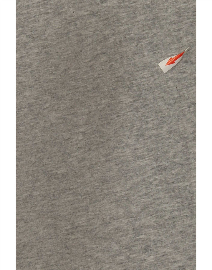 Nike Herren Dri Fit Graphic T-Shirt-Oberteil aus mittelgrau gefleckter Baumwolle
