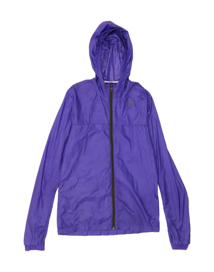 ADIDAS Mens Hooded Rain Jacket UK 38 Medium Purple Polyester Vintage Adidas and Second-Hand Adidas from Messina Hembry 