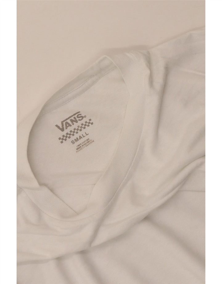 Vans Mens T-Shirt Top Small White Cotton