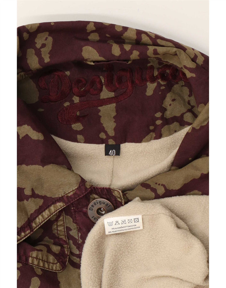 Desigual Giacca a vento da donna con motivo astratto EU 40 Cotone verde medio