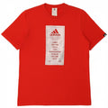 ADIDAS Mens Graphic T-Shirt Top Small Red Cotton