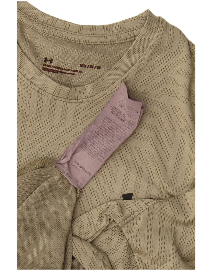 Under Armour Herren T-Shirt Top Medium Khaki Geometrisch Polyester
