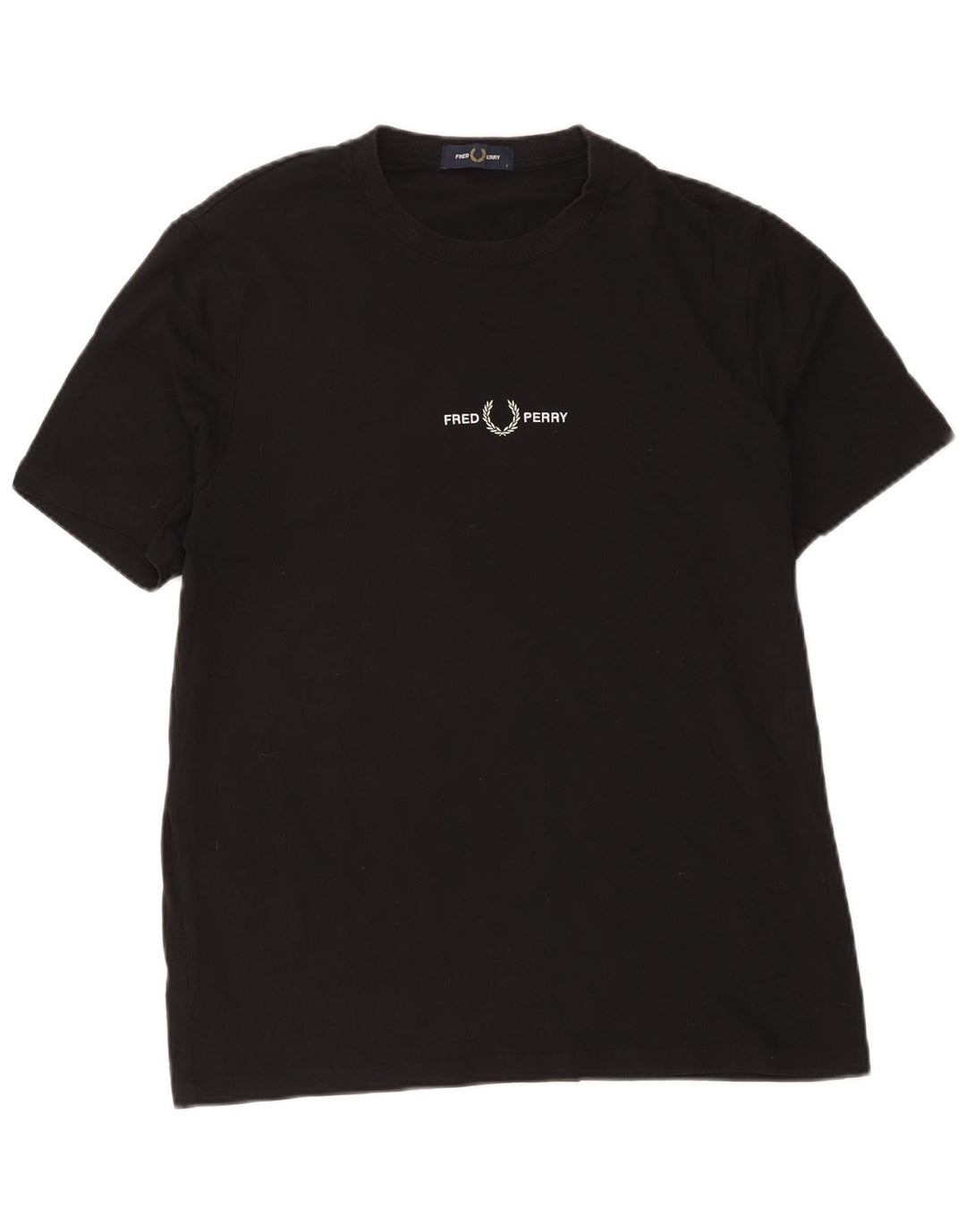 Fred Perry Herre T-Shirt Top Stor Sort Bomuld
