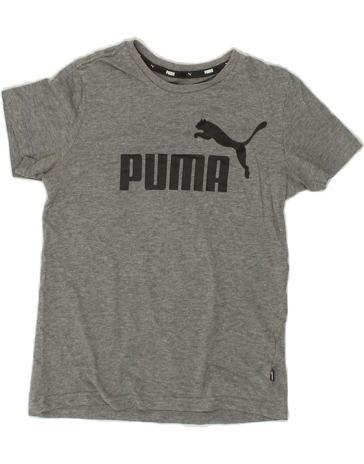 PUMA Boys Graphic T-Shirt Top 11-12 Years Medium  Grey Cotton Vintage Puma and Second-Hand Puma from Messina Hembry 
