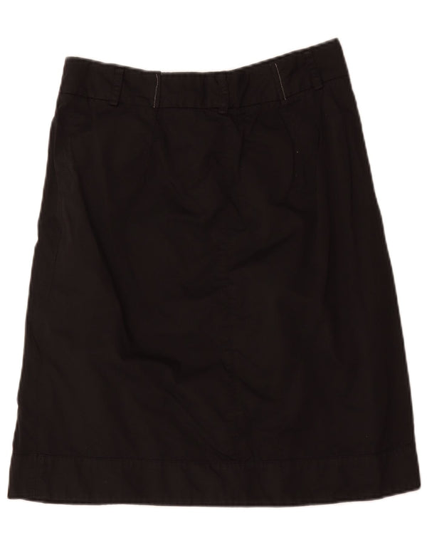 Cerruti 1881 Damen A-Linienrock IT 46 Large W30 Schwarze Baumwolle