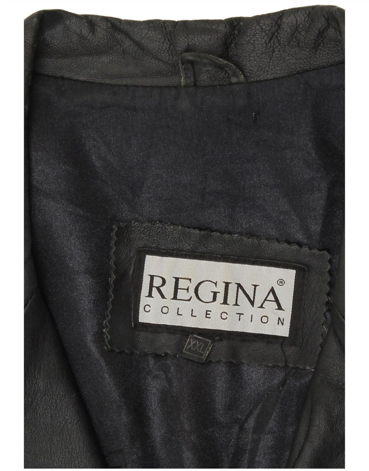 Regina Herre Læderjakke UK 44 2XL Sort Læder