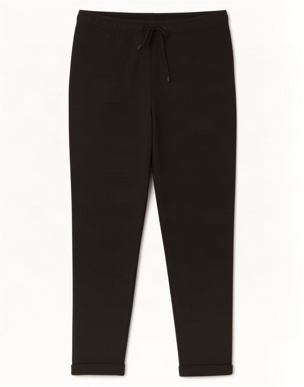 Schmale, verkürzte Herrenhose von Zara, Größe M, W32, L26, Schwarz, Polyester