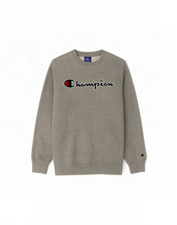 Champion Boys Graphic Sweatshirt Jumper 11-12 Years Large Grey Cotton