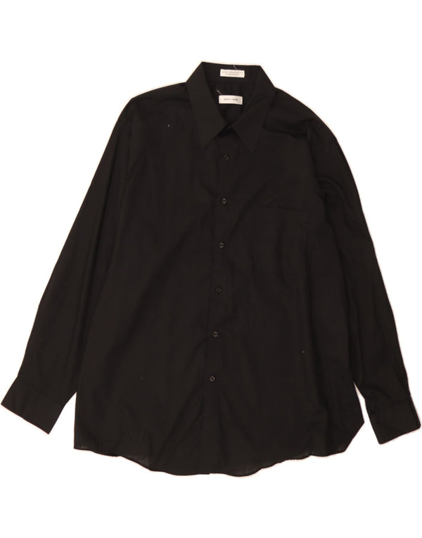 Camisa masculina PIERRE CARDIN tamanho 17 17 1/2 XL poliéster preto
