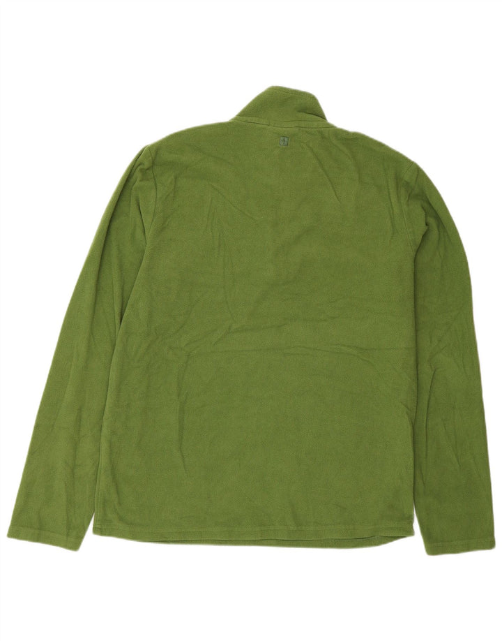 Mountain Warehouse Mens Zip Neck Fleece Jumper Small Green Polyester