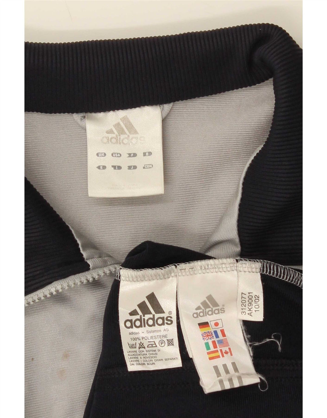 Мужской спортивный костюм Adidas с графическим рисунком, верхняя куртка, средний серый полиэстер с цветными блоками