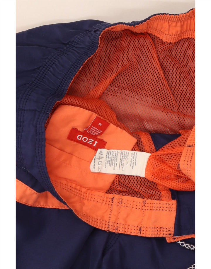 Izod Herren-Badeshorts, mittelgroß, Marineblau, Farbblock-Polyester