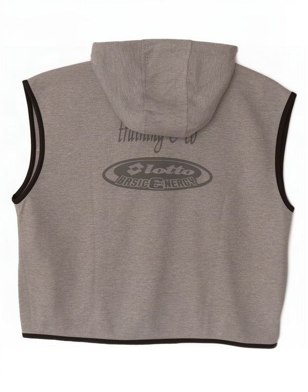 Giacca da tuta senza maniche con cappuccio da uomo Lotto UK 42/44 XL Grigio