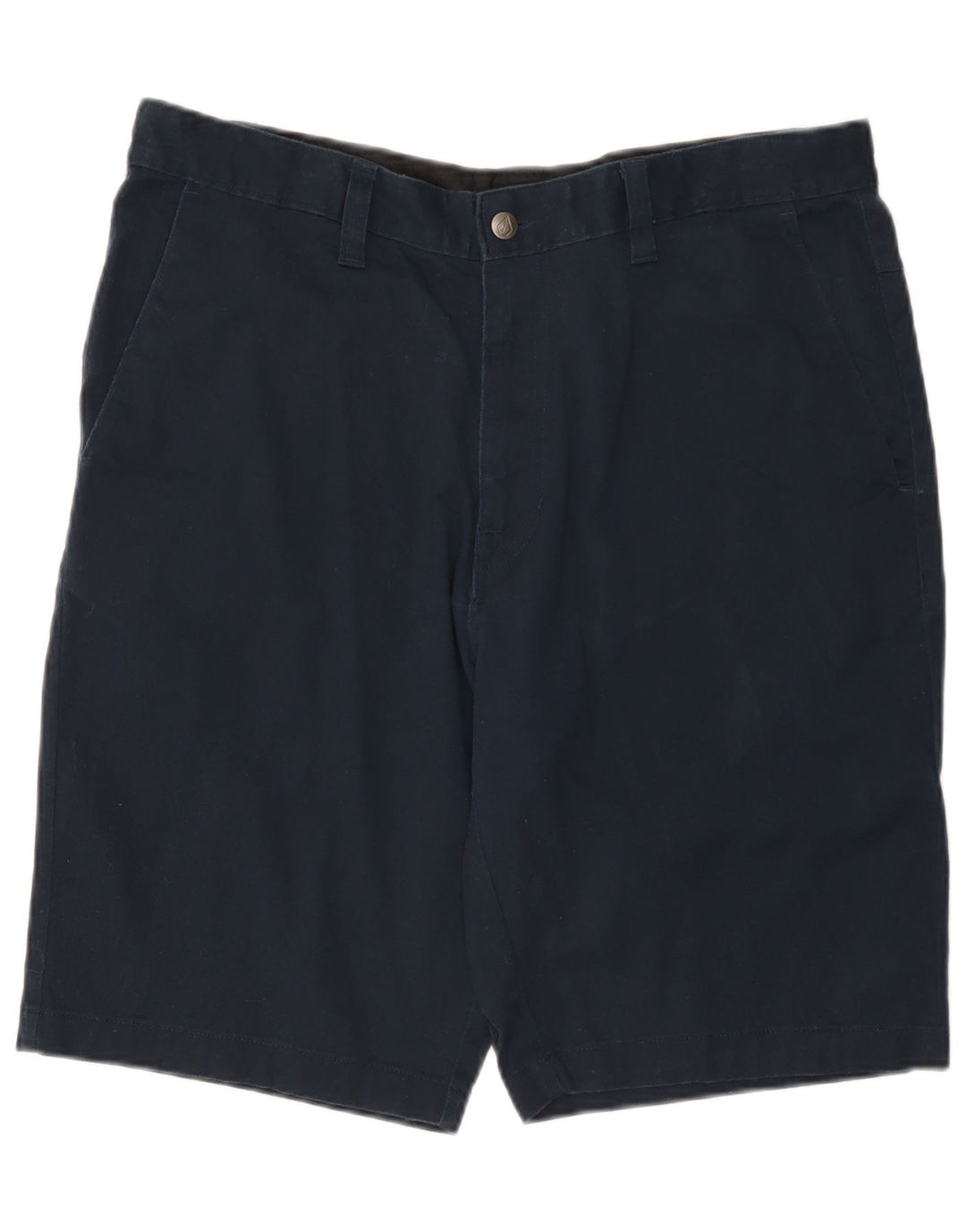 Volcom Mens Chino Shorts W36 Large Navy Blue Cotton