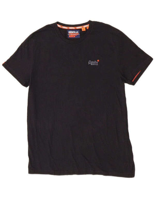Superdry Womens T-Shirt Top UK 18 XL Black Cotton