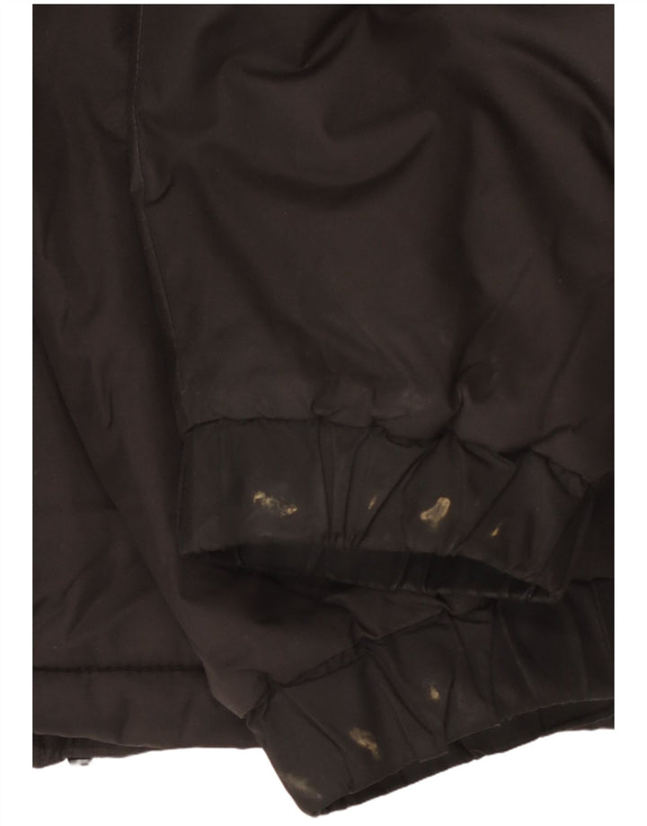 Kappa Mens Graphic Hooded Windbreaker Jacket UK 40 Large Black Polyester