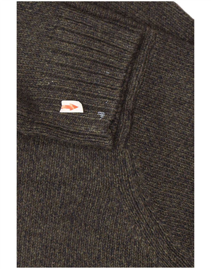 Marks & Spencer Mens Roll Neck Jumper Sweater Large Green Acrylic