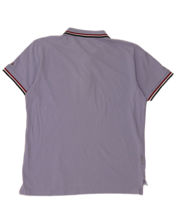 Lambretta Mens Polo Shirt Medium Blue Cotton