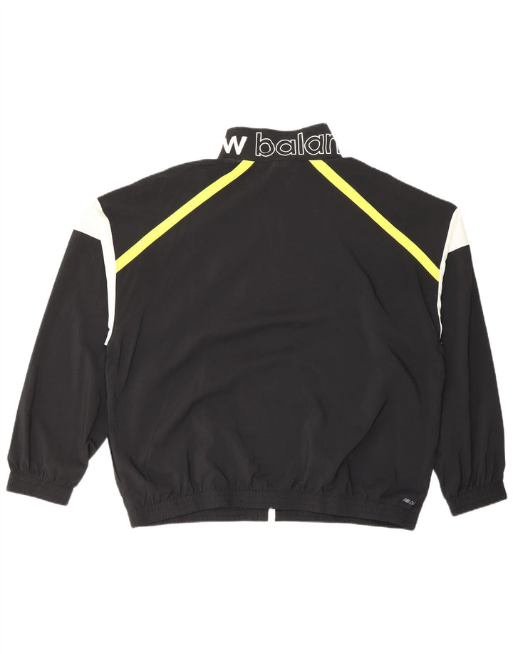 New Balance Herren-Trainingsanzug mit Grafik, mittelschwarz, Farbblock-Polyester
