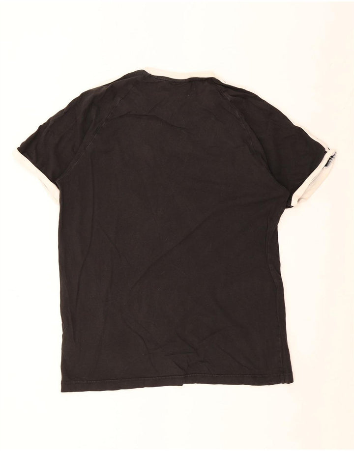 Adidas Herre T-Shirt Top Stor Sort Bomuld