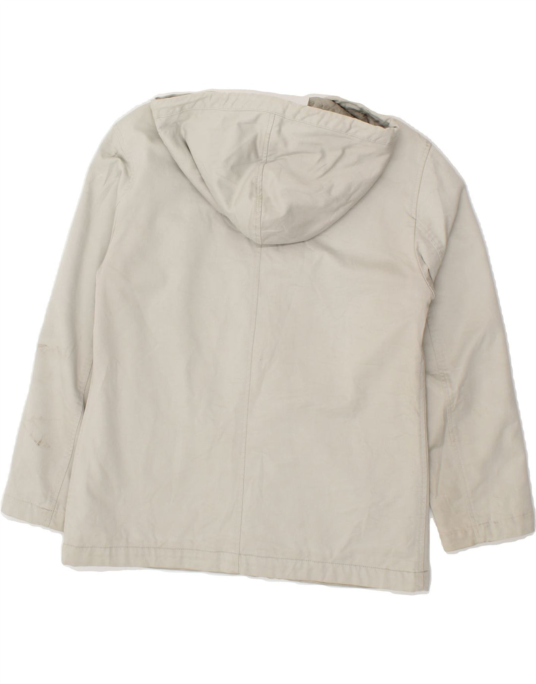 GAS Womens Hooded Windbreaker Jacket UK 14 Medium White Cotton Vintage Gas and Second-Hand Gas from Messina Hembry 