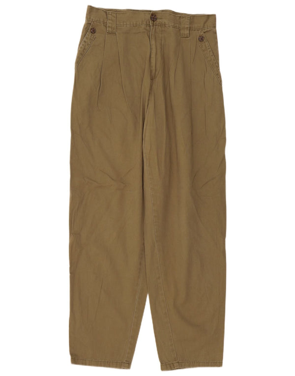 Topshop γυναικείο κωνικό casual παντελόνι UK 12 Medium W30 L29 Khaki Cotton