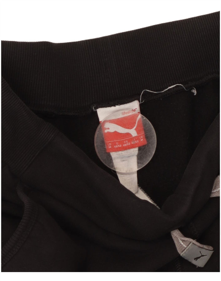 Puma Mens Graphic Tracksuit Trousers Medium Black Cotton