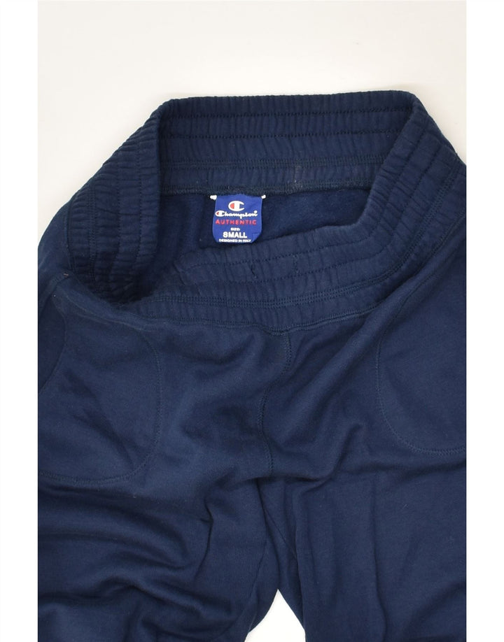 CHAMPION Womens Tracksuit Trousers Joggers UK 10 Small Navy Blue Cotton | Vintage Champion | Thrift | Second-Hand Champion | Used Clothing | Messina Hembry 