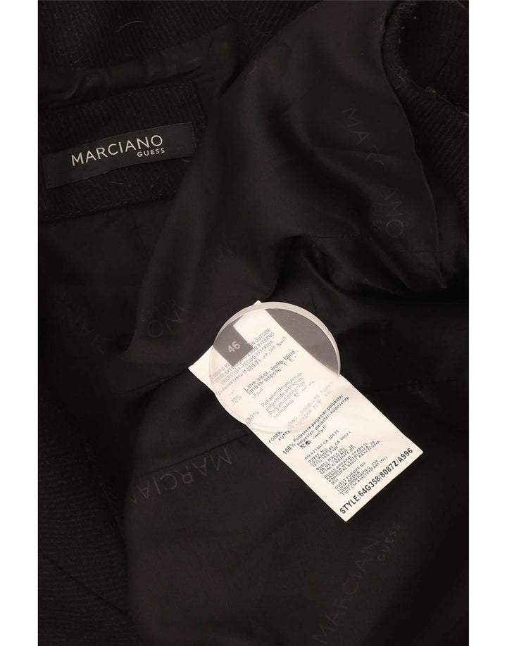 Guess By Marciano Veste Blazer 1 Bouton Femme IT 46 Large Laine Noire