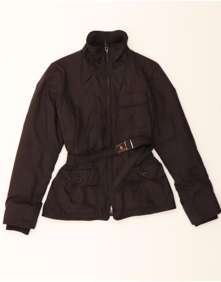 MARINA YACHTING Womens Hooded Windbreaker Jacket IT 46 Large Black Vintage Marina Yachting and Second-Hand Marina Yachting from Messina Hembry 