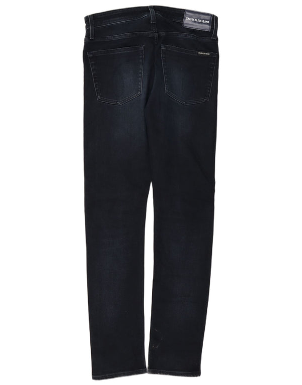 Calvin Klein Mens Slim Jeans W28 L32 Navy Blue Cotton