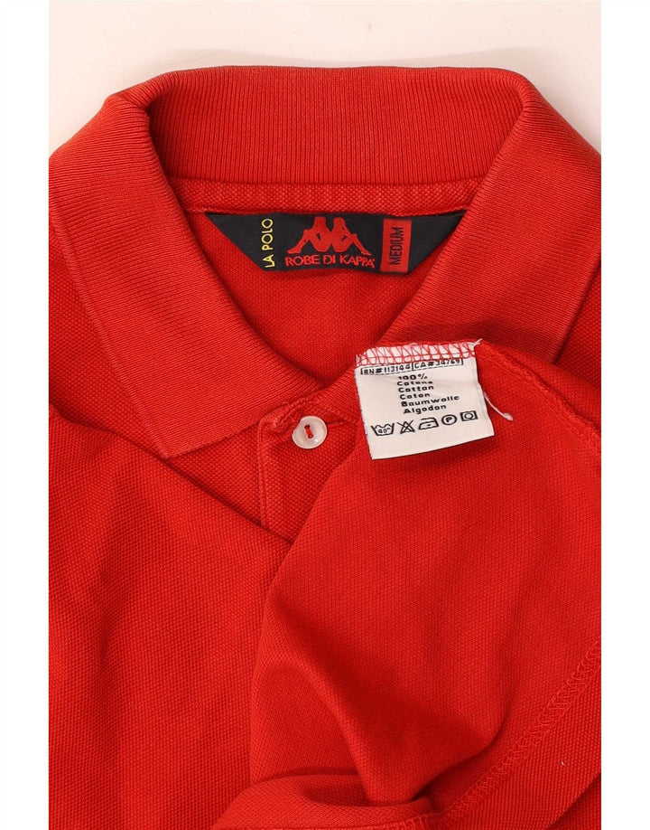 Kappa Mens Polo Shirt Medium Red Cotton