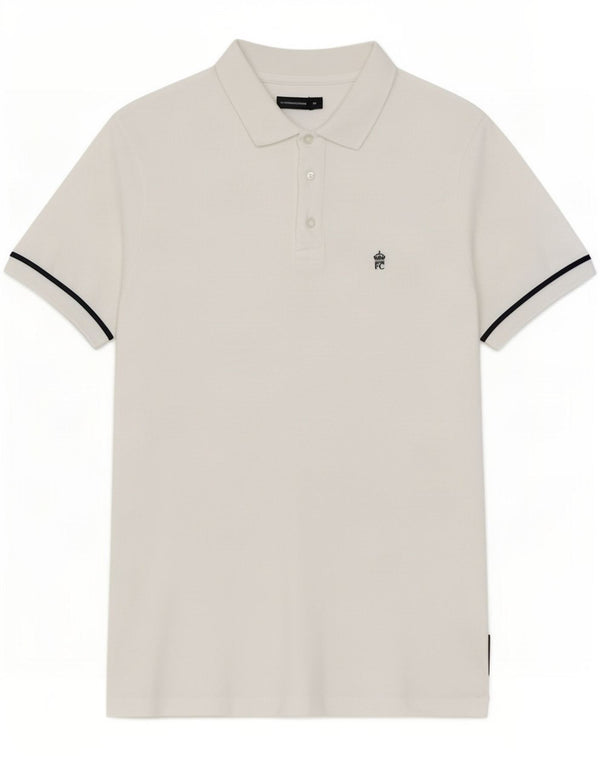 French Connection Polo Homme Blanc Moyen Coton