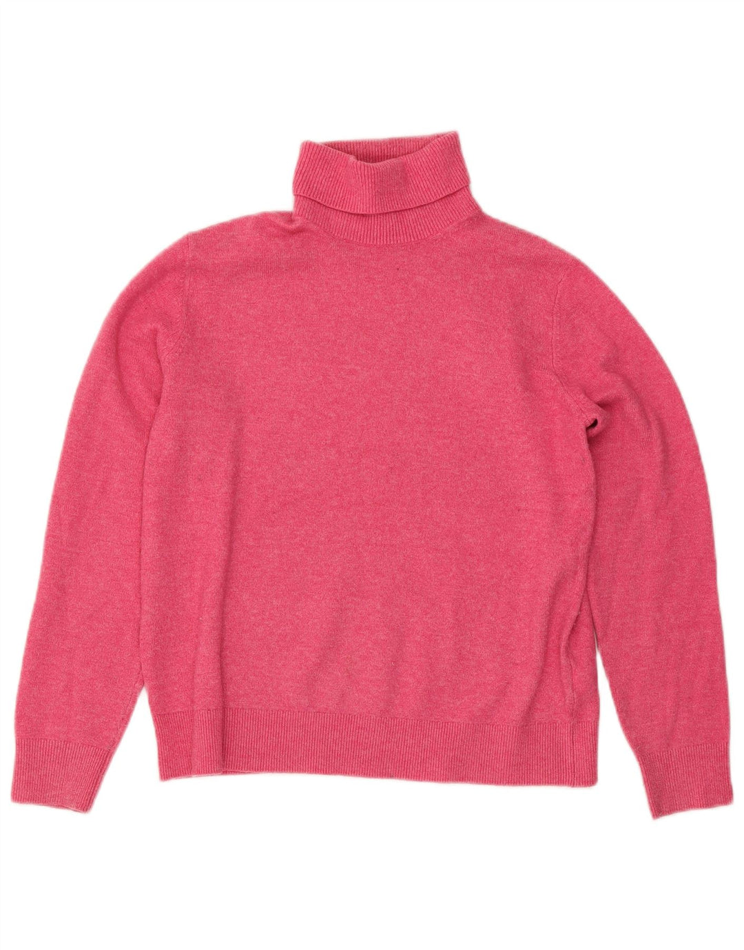 Marks & Spencer Womens Roll Neck Jumper Sweater UK 10 Small Pink Flecked