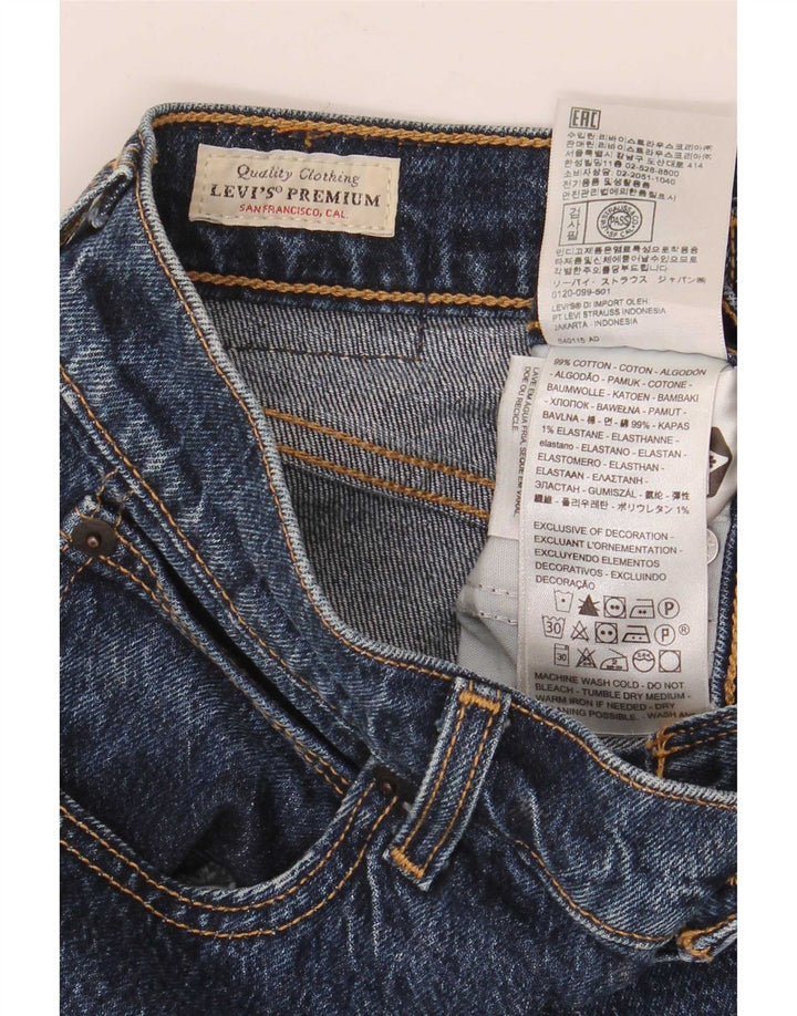 Levi's Mens Slim Straight Jeans W29 L31 Navy Blue Cotton