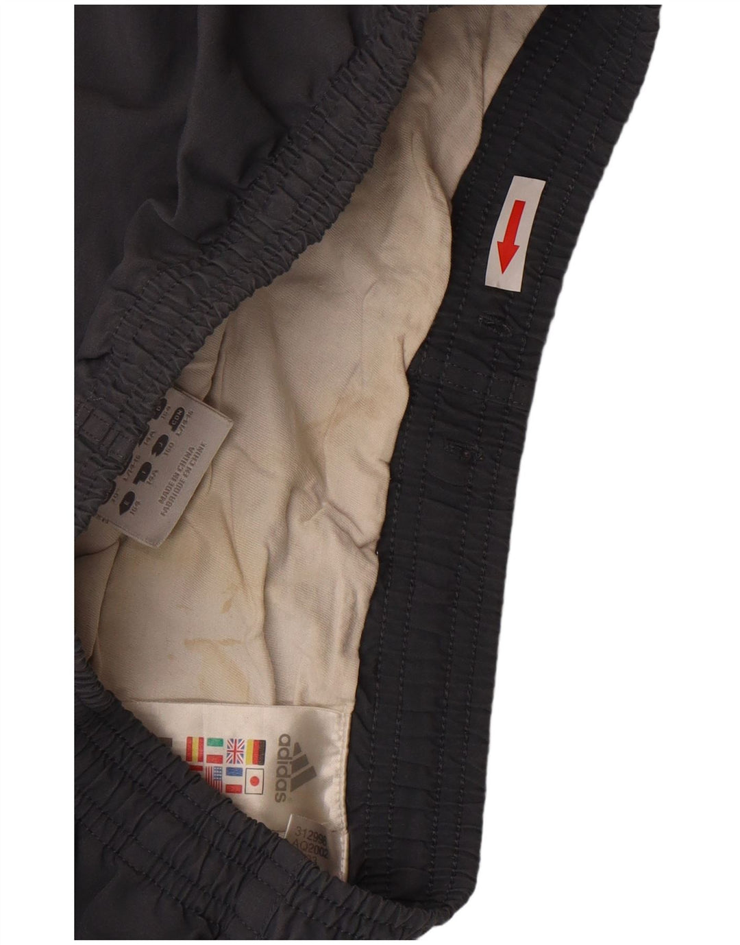 Pantaloncini sportivi Adidas da ragazzo 13-14 anni in poliestere grigio