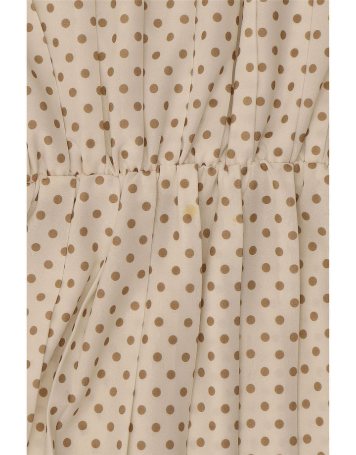 C&A Womens Sleeveless A-Line Dress EU 40 Medium White Polka Dot Polyester Vintage C&A and Second-Hand C&A from Messina Hembry 