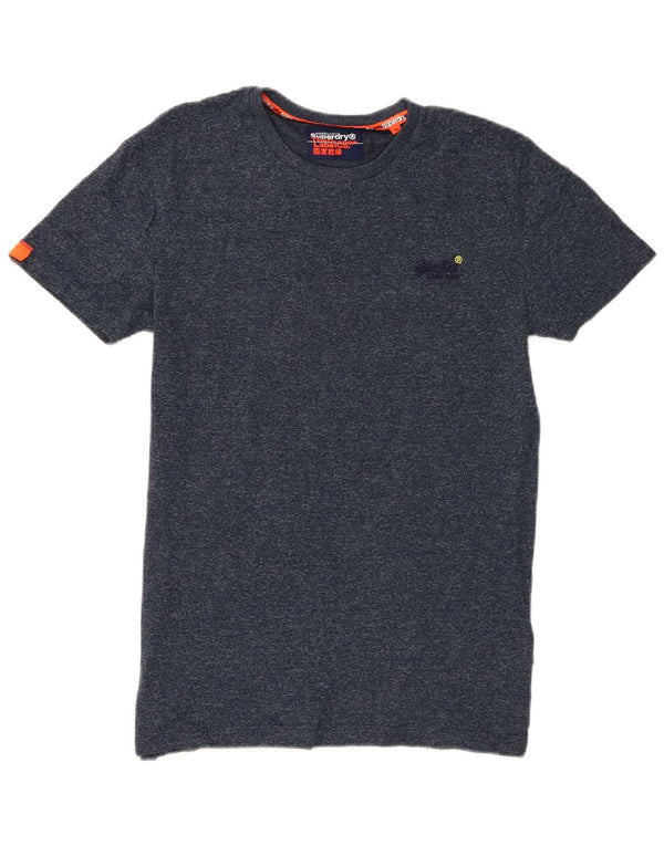 Мужская футболка Superdry, маленькая, темно-синяя, в крапинку, из хлопка